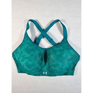 Under Armour Infinity High Sport Bra Teal Heather High Support 1372560 Womens XL
